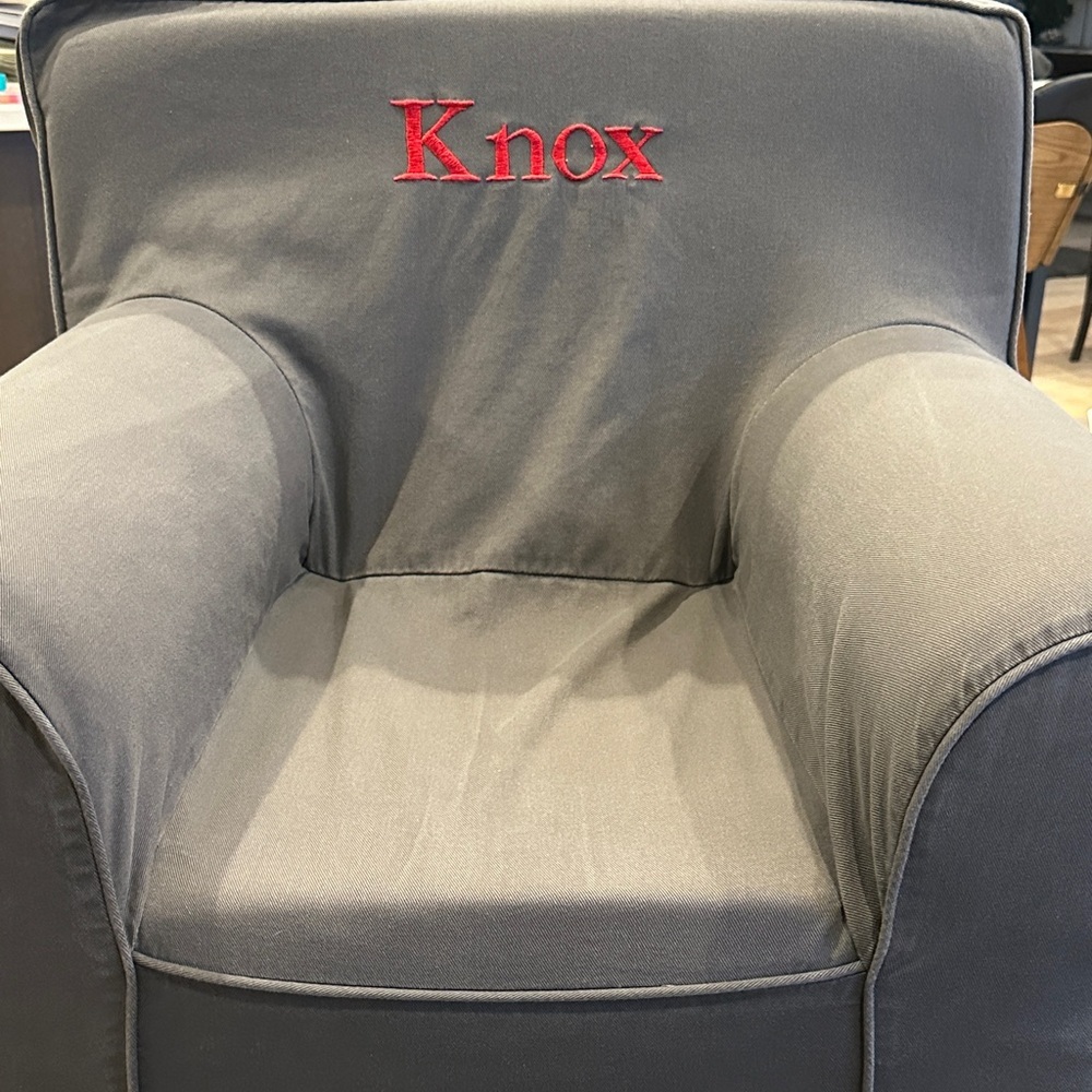 Pottery Barn Kids gray Chair cover. COVER ONLY
